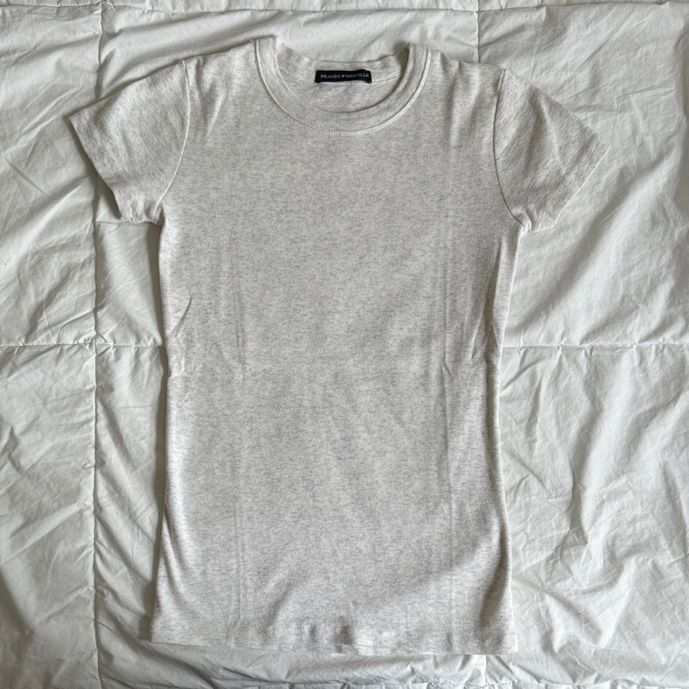 Brandy Melville White Long Hailie Top